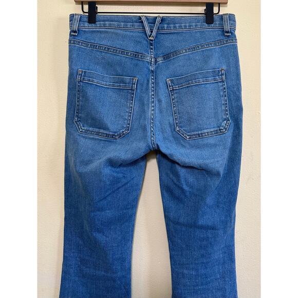 Veronica Beard Everly High Rise Flared Jeans Size 27/4 Pacific‎ Blue J4280455PAC - Picture 13 of 16